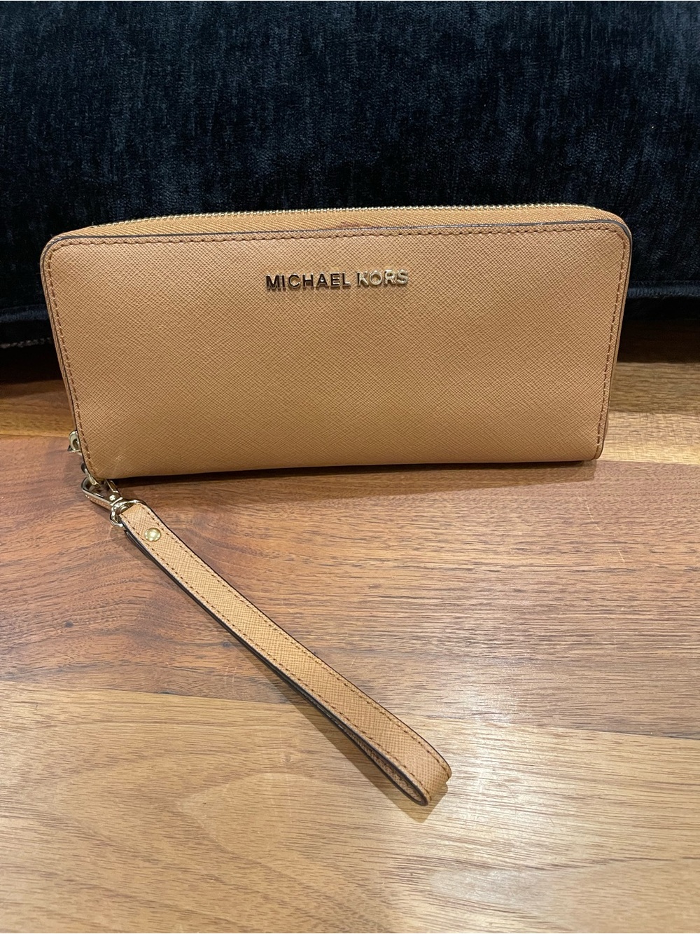 Michael Kors Camel/Tan Zip-Around Wristlet Wallet